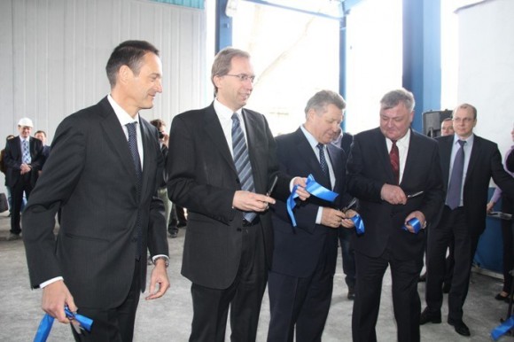 From left to right: General Director of RailComp Frantz Verholle, President of Alstom Transport Henri Poupart-Lafarge, Chairman of the Board of Directors of TMH Anatoly Ledovskikh, Senior Vice-President of RZD Valentin Gapanovich