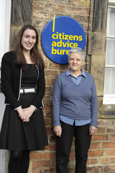 Dr Charlotte O’Brien with Linda Marsden (manager of Ripon CAB)