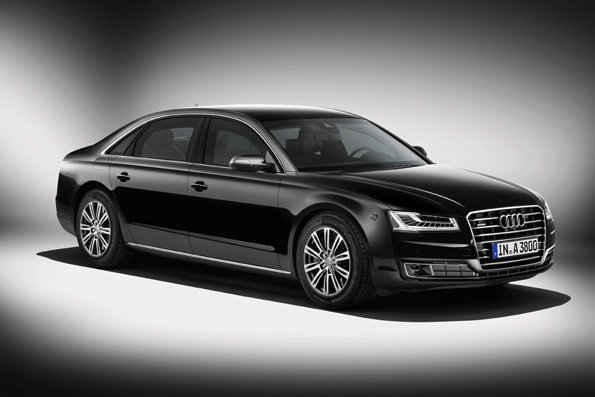 Audi unveils the most exclusive model version in its new A8 car line - the A8 L Security 