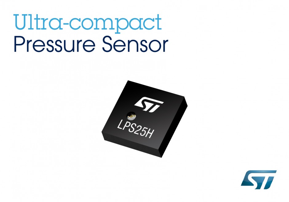 STMicroelectronics wins market share at leading smartphone manufacturers with its LPS25H miniature barometric pressure sensor 