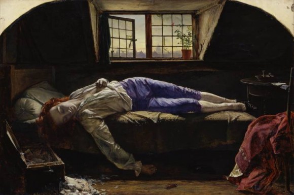 Henry Wallis Chatterton 1856 Oil on canvas support: 622 x 933 mm frame: 905 x 1205 x 132 mm Bequeathed by Charles Gent Clement 1899