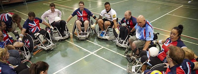 Wasps Rugby stars Bradley Davies and Alapati Leiua helped wounded warriors prepare for the Invictus Games presented by Jaguar Land Rover on September 10 at Queen Elizabeth Olympic Park 