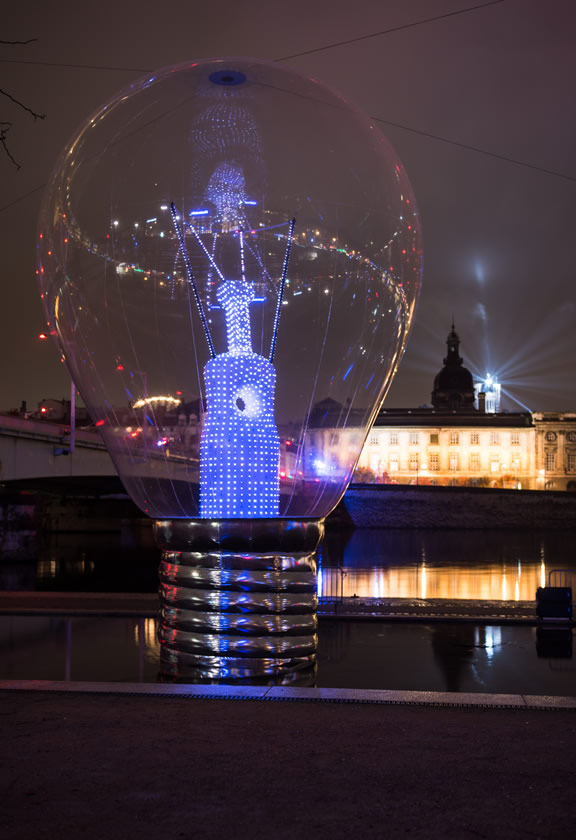 Royal Philips teams up with French artist Severine Fontaine to create lightshow the size of a football pitch as the centrepiece of the Lyon Festival of Lights  