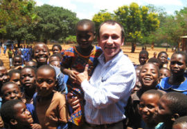 Professor Frank Hardman visits a Kenyan school
