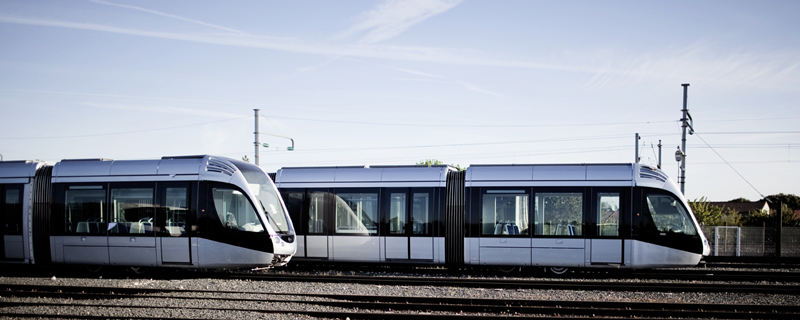 Alstom Citadis trams link the airport of Toulouse Blagnac to the centre of Toulouse 