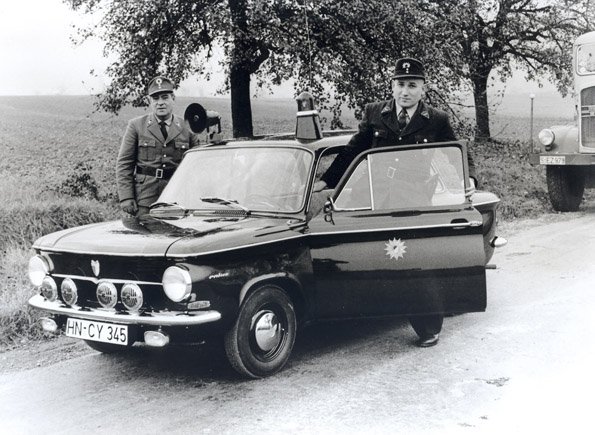 Police officials in the state of Baden-Württemberg drove this model, an NSU Prinz 4, on patrol. The only remaining specimen in Germany is currently part of the special exhibition in Ingolstadt.