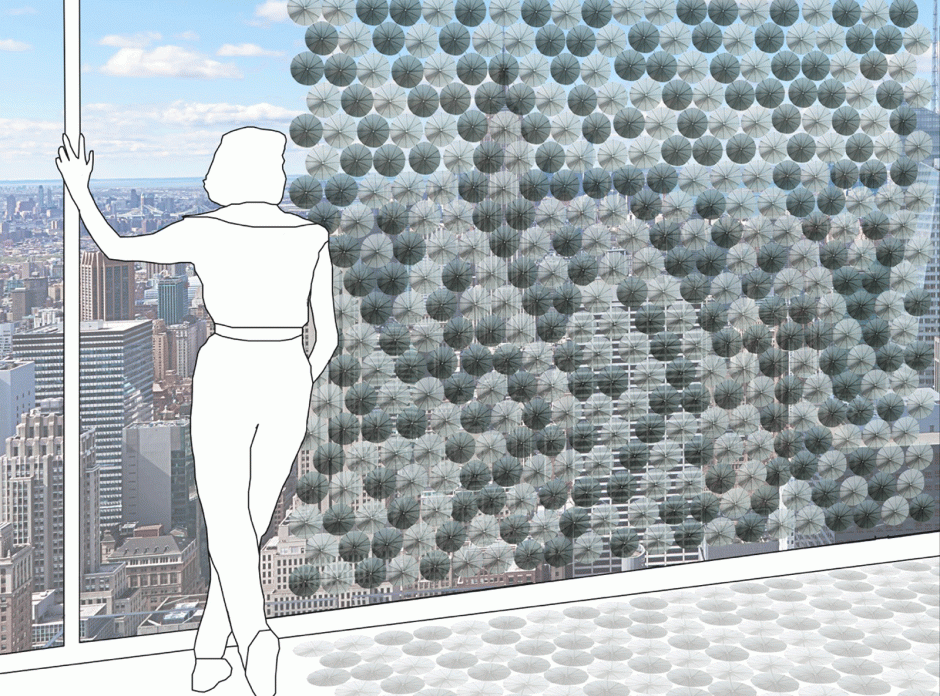Fraunhofer researchers developed thermally reactive fabric blind for glass façades to reduce energy consumption by harnessing solar thermal energy 