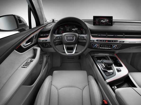 In the picture: The driver assistance systems in the new Audi Q7* already set standards today.