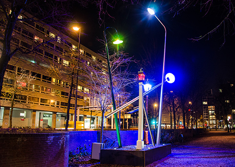 TU Delft students to install self-built artwork Street Light Evolution on the university campus on Monday 27 July 