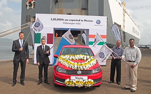Volkswagen India achieves major milestone: shipped its 1,00,000th car built for Mexico 