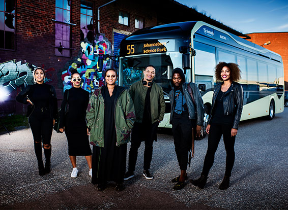 Volvo: Seinabo Sey performed onboard one of Gothenburg's new electric buses to promote ElectriCity 