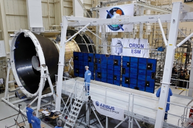 Orion spacecraft’s solar array © Airbus Defence and Space