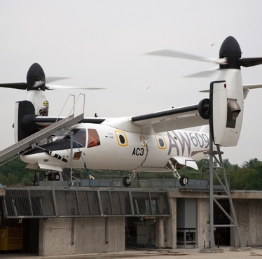 Leonardo-Finmeccanica: the 3rd prototype (A/C3) of the AgustaWestland AW609 TiltRotor completed its first ground run