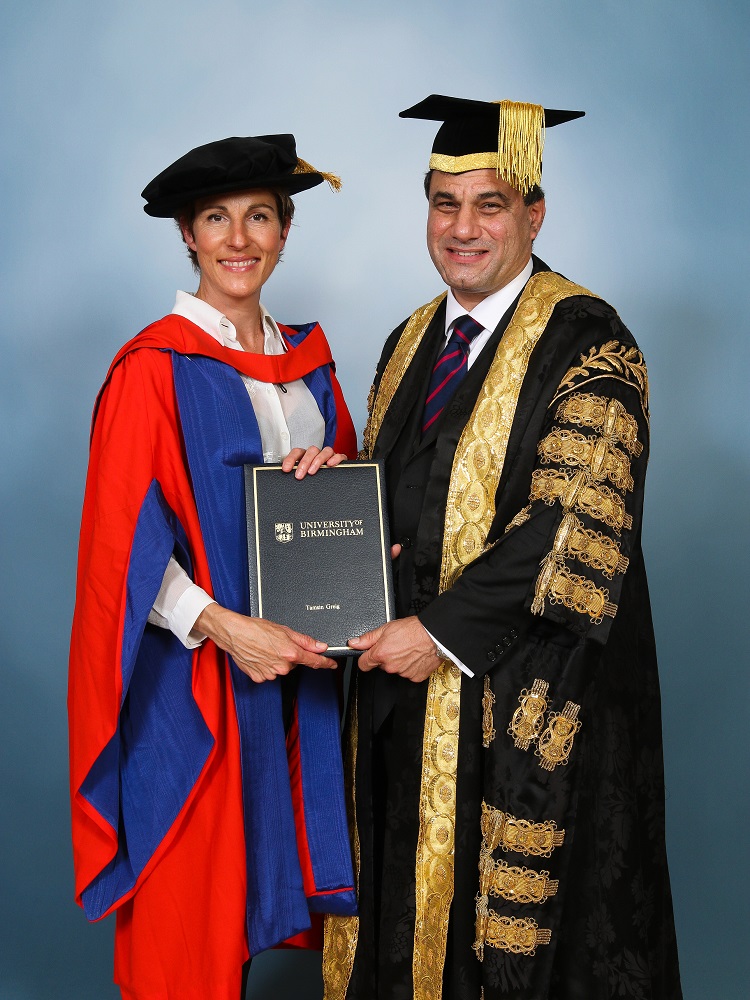 British actor Tamsin Greig received an honorary degree from the University of Birmingham