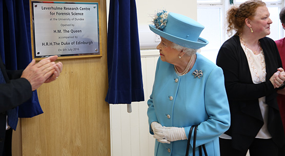 Her Majesty The Queen officially opened the Leverhulme Research Centre for Forensic Science at the University of Dundee 
