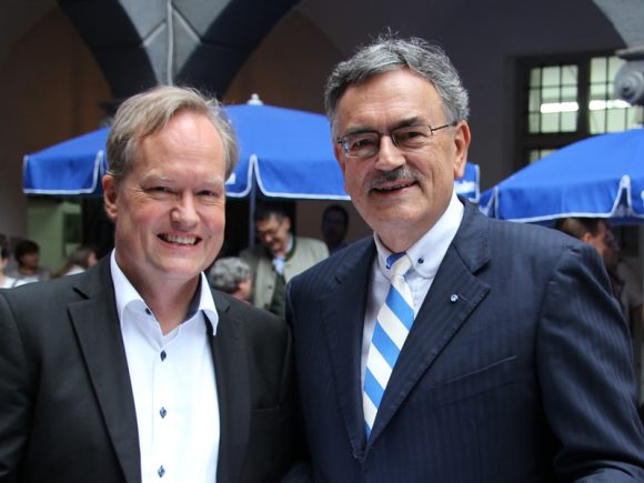 General Conservator Prof. Mathias Pfeil and Prof. Wolfgang Herrmann. (Photo: Roland Hoffmann)