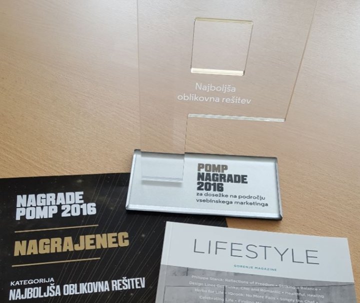 Gorenje Lifestyle Magazine nominated for two POMP awards for special achievements in content marketing