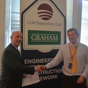 LLW Repository Ltd and partner GRAHAM Construction sign the second half of their four year Engineering, Design and Construction Framework 