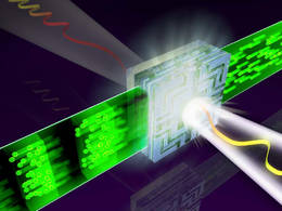 A nanometer-scale dielectric switching circuit driven by visible light – Illustration: Dr. Christian Hackenberger, LMU Muenchen