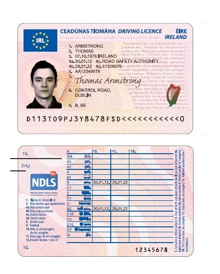 New European Driving Licence - front