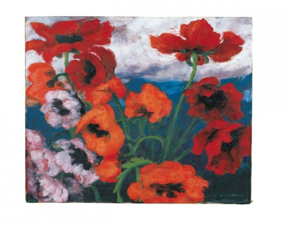 1241  Emil Nolde  Grosser Mohn  rot  rot  rot   Gemaelde 1942    Nolde Stiftung Seebuell