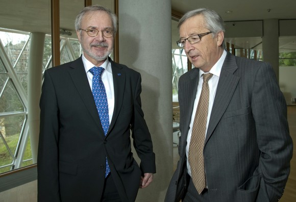 Visite du Premier Ministre Jean-Claude Juncker à la BEI M. Werner Hoyer, Président de la BEI et M. Jean-Claude Juncker, Premier Ministre Luxembourg 27/03/2013