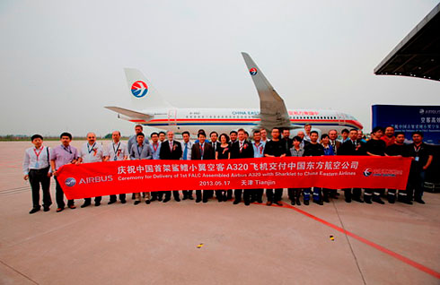 First Chinese assembled A320 with Sharklets goes to China Eastern (c) Airbus