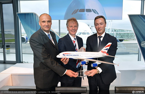 British Airways takes delivery of its first of 12 Airbus A380s (c) Airbus
