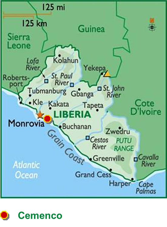 HeidelbergCement's Liberian subsidiary Cemenco expanded its cement mill capacity in Monrovia, Liberia