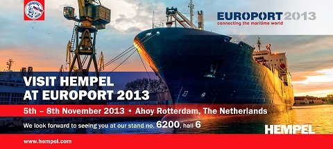 Hempel to exhibit at one of the world’s leading maritime events Europort Rotterdam 2013, 5 - 8 November 