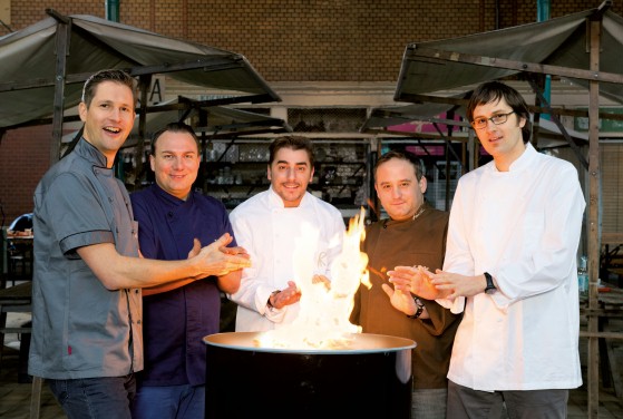 Star chefs Michael Kempf, Tim Raue, Jordi Roca, Matthias Diether and Daniel Achilles