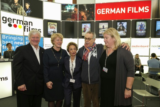 President of the German Federal Film Board (FFA) Eberhard Junkersdorf, Minister of State Monika Grütters, EFM Director Beki Probst, Festival Director Dieter Kosslick and EFM Co-Director Andrea Kaul