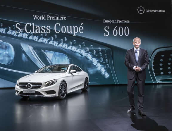 Mercedes-Benz at the Geneva International Auto Show 2014 - World Premiere of the Mercedes-Benz S-Class Coupe: Dr. Dieter Zetsche, Chairman of the Board of Management of Daimler AG and Head of Mercedes-Benz Cars, presents the S-Class Coupé in Geneva.