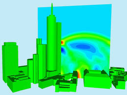 Simulation of detonation shockwaves. (Photo: Lehrstuhl für Metallbau / TUM)