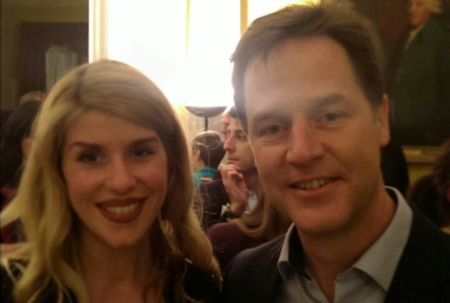Dr Eleanor Longden with Nick Clegg at the Mental Health Heroes Awards
