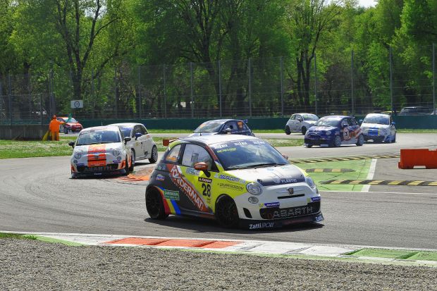 Eric Scalvini with Abarth 695 Assetto Corse Evolution won the 1st round's second race of Trofeo Abarth Selenia Europe and National Trophy AciSport Abarth Selenia Italy at Monza 