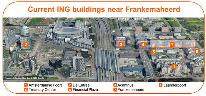 ING plans to move its headquarters to another site in Amsterdam’s Southeast in 2019 