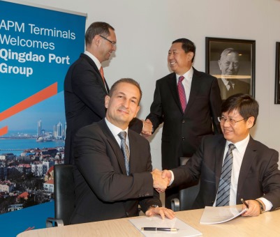 Qingdao Port Group and APM Terminals sign a Memorandum of Understanding (MOU) for the APM Terminals Vado, Italy port project 