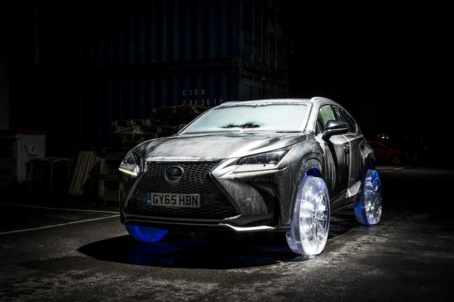 Lexus crafted the world’s first set of working wheels and tyres made from frozen water