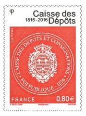 Le timbre commémoratif gommé et gaufré imprimé en taille-douce 1 million d’exemplaires