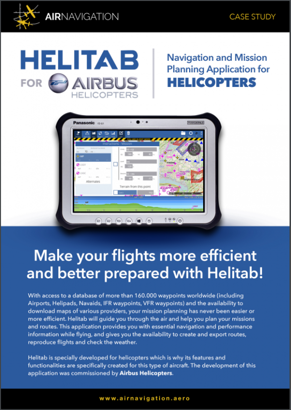 HELITAB – Navigation and mission planning application for helicopters