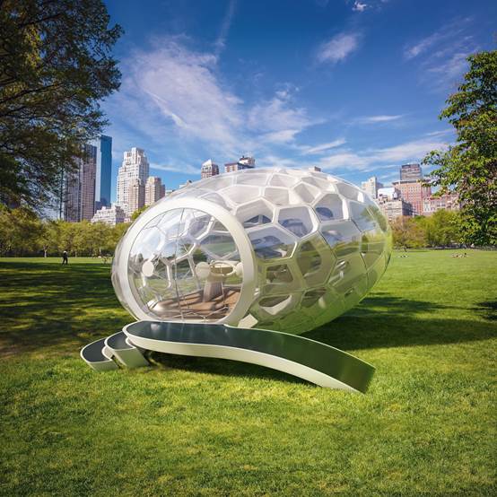 Neste reveals its future product concept for renewable high-tech workspace called GreenPod 