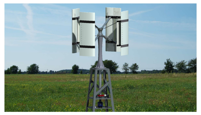  Vertical axis windturbine with centrifugal flaps