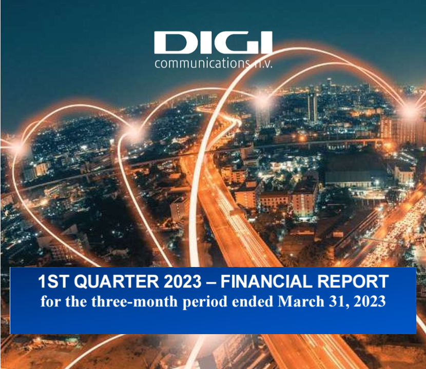 Digi Communications N.V. announces the release of the Q1 2023 financial results