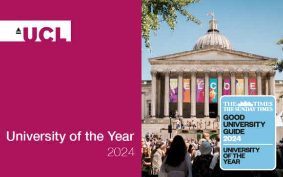 UCL Named Sunday Times University Of The Year 2024 For Academic   UCL Named Sunday Times University Of The Year 2024 For Academic Excellence And Visionary Initiatives 580x363 