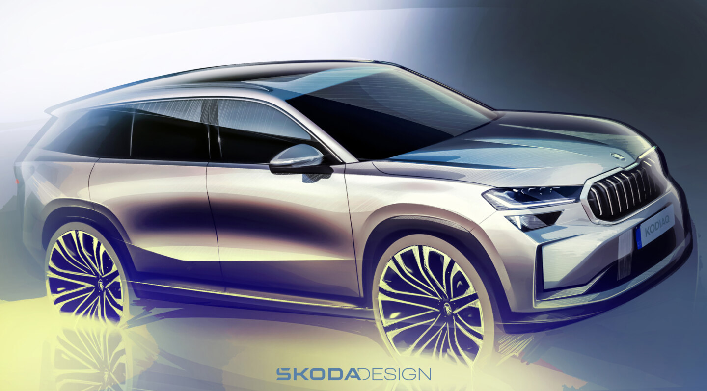 Škoda Auto Teases Second-Generation Kodiaq with Fresh Design